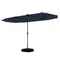 13FT Outdoor Patio Umbrella with Solar LED Lights for Backyard Relaxation